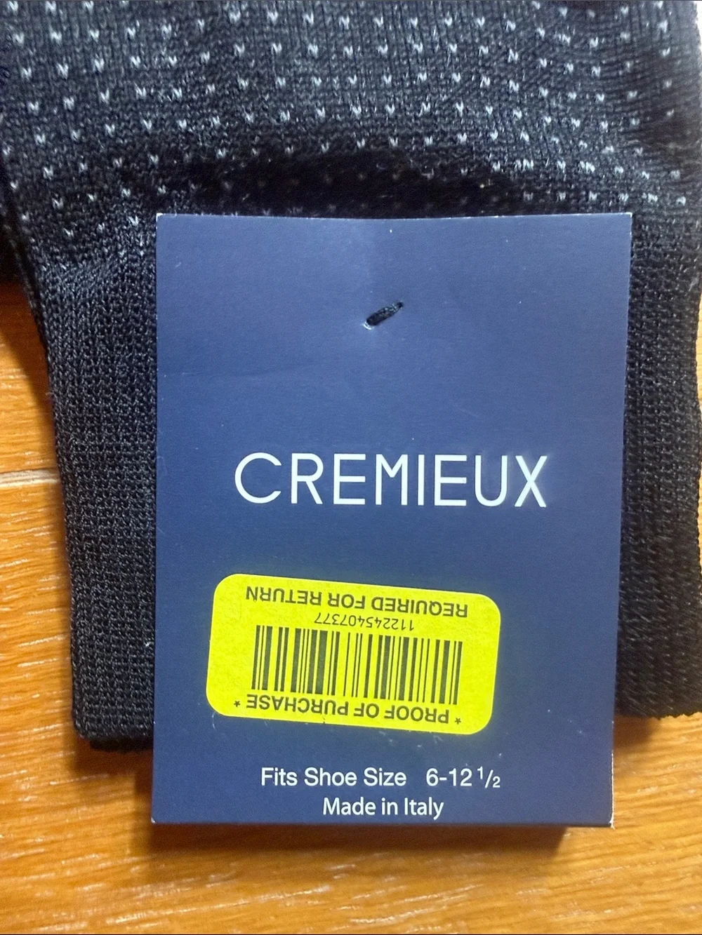 Men’s Daniel Cremieux Black Dress Socks with Subtle Dot Texture
